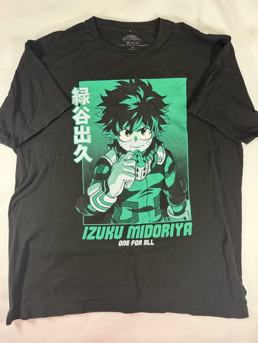 Black Izuku Midoriya Graphic Tee - Men’s Short Sleeve